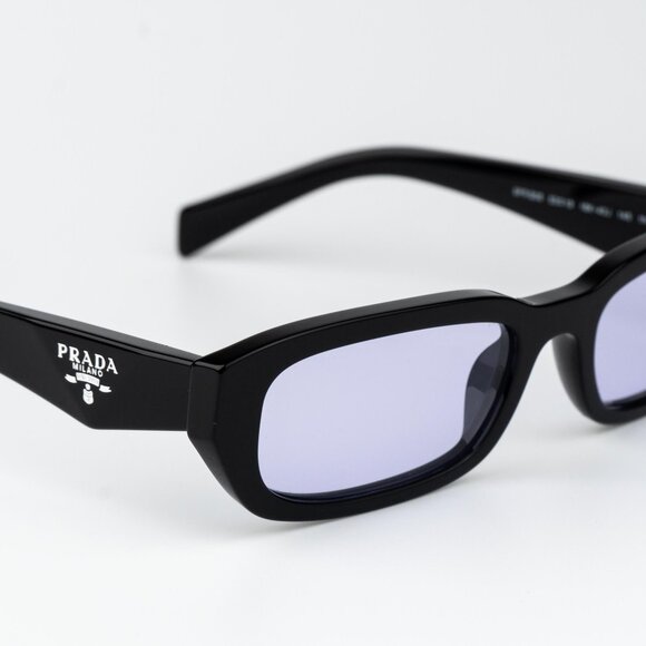 Prada Women Sunglasses Black Violet Rectangle PRB06S 16K40J NEW AUTHENTIC - Picture 5 of 11